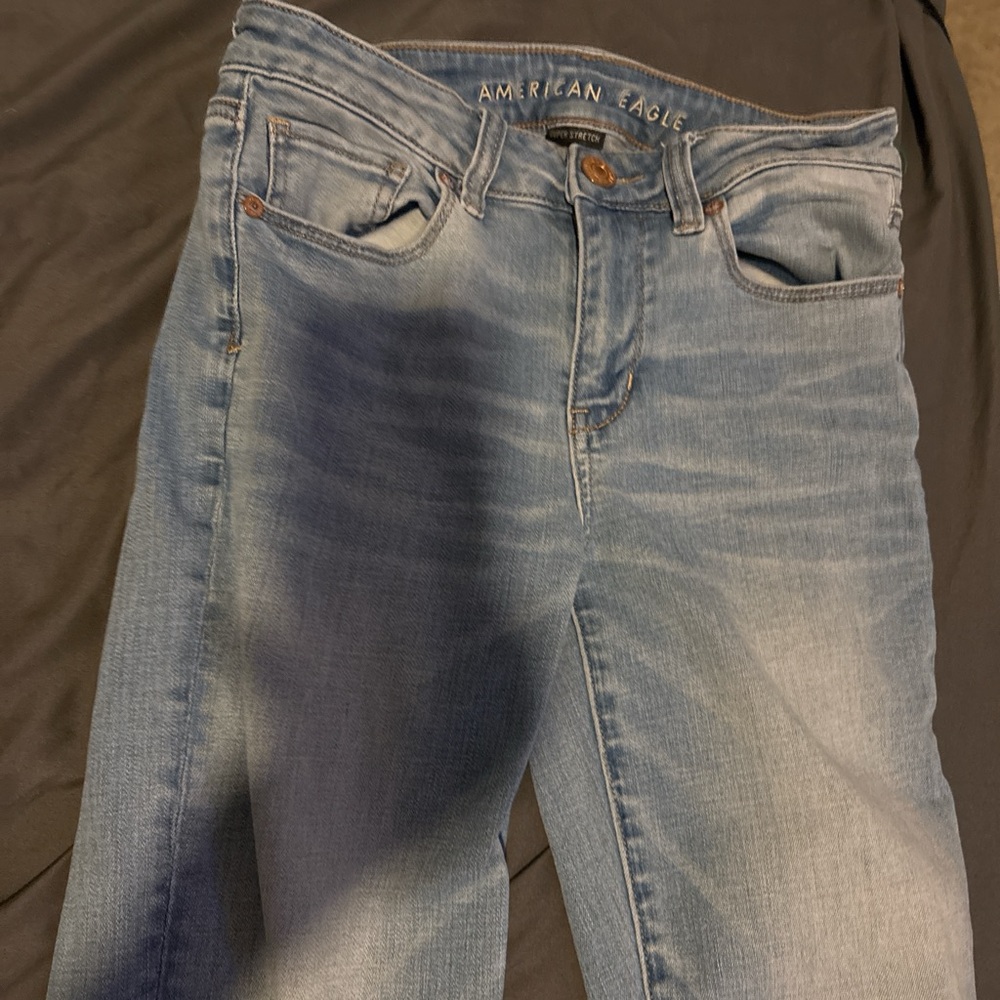 American Eagle Outfitters Women's Light Blue Skinny Jeans